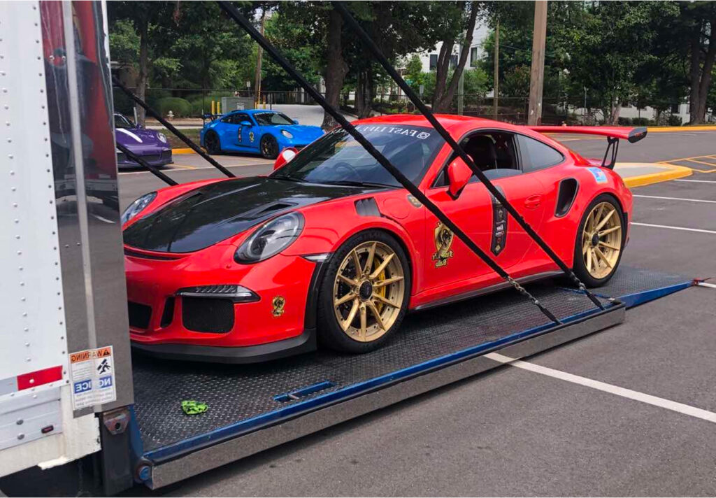 Enclosed Auto Transport covered exotic car transport 1